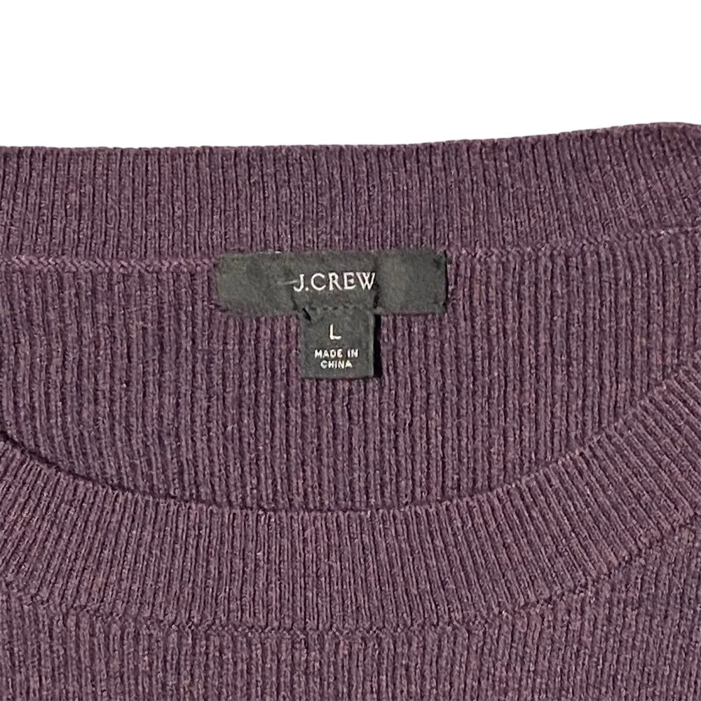 J. Crew‎ Ribbed Crewneck Sweater Burgundy Long Sleeve Casual Women's Size L